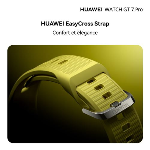 Huawei Watch GT 7 Pro 46 mm Bluetooth – Titane et bracelet jaune