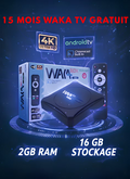 WAKA BOX a216 – Box Android TV Certifié Google + 15 Mois Waka TV Inclus