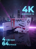 WAKA BOX G4 Box Android TV Puissant + 15 Mois Waka TV Inclus