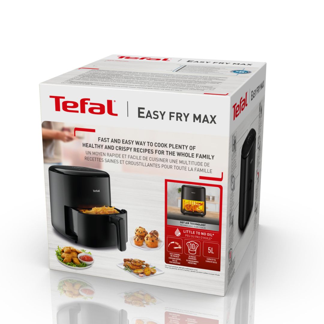 Friteuse sans huile Tefal Easy Fry Max EY245810 – 5 L – Noir