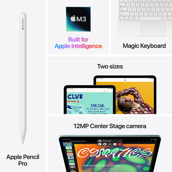 Apple iPad Air 13" M3 128 Go Wi‑Fi – 2025 – Noir