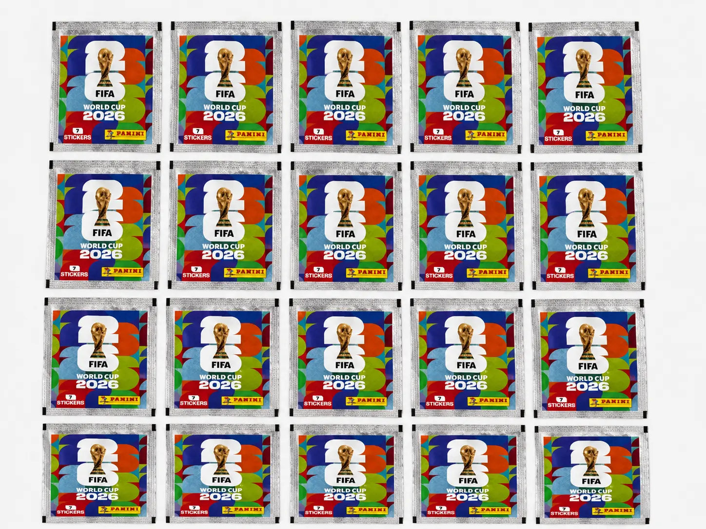 20 Pochettes Panini FIFA World Cup 2026™ – 140 Stickers Officiels à Collectionner (Copie)