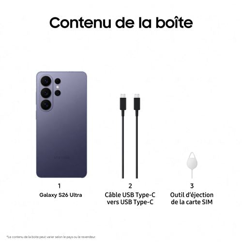 Samsung Galaxy S26 Ultra 5G 256 Go Violet – Écran 6,9 pouces