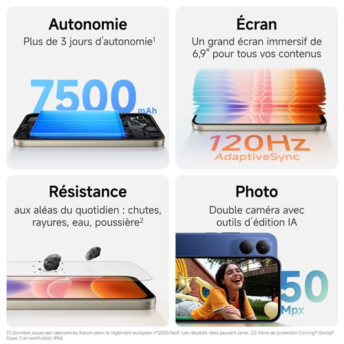 Xiaomi Redmi 17 4G – 6 Go RAM, 128 Go – Vert