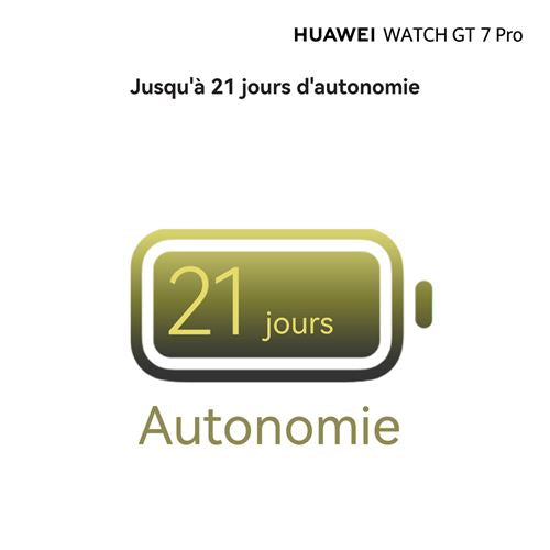 Huawei Watch GT 7 Pro 46 mm Bluetooth – Titane et bracelet jaune