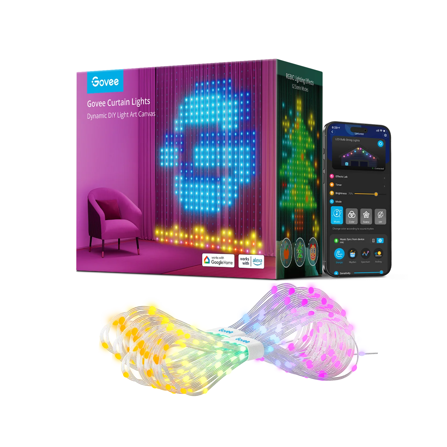 Guirlandes lumineuses Govee curtain light