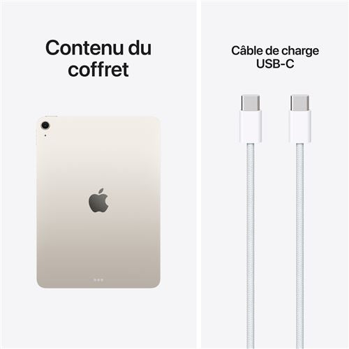 Apple iPad Air 11″ M4 128 Go Wi-Fi (2026) – Lumière stellaire