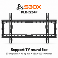 Support mural TV fixe SBOX PLB-2264F – 37 à 80 pouces