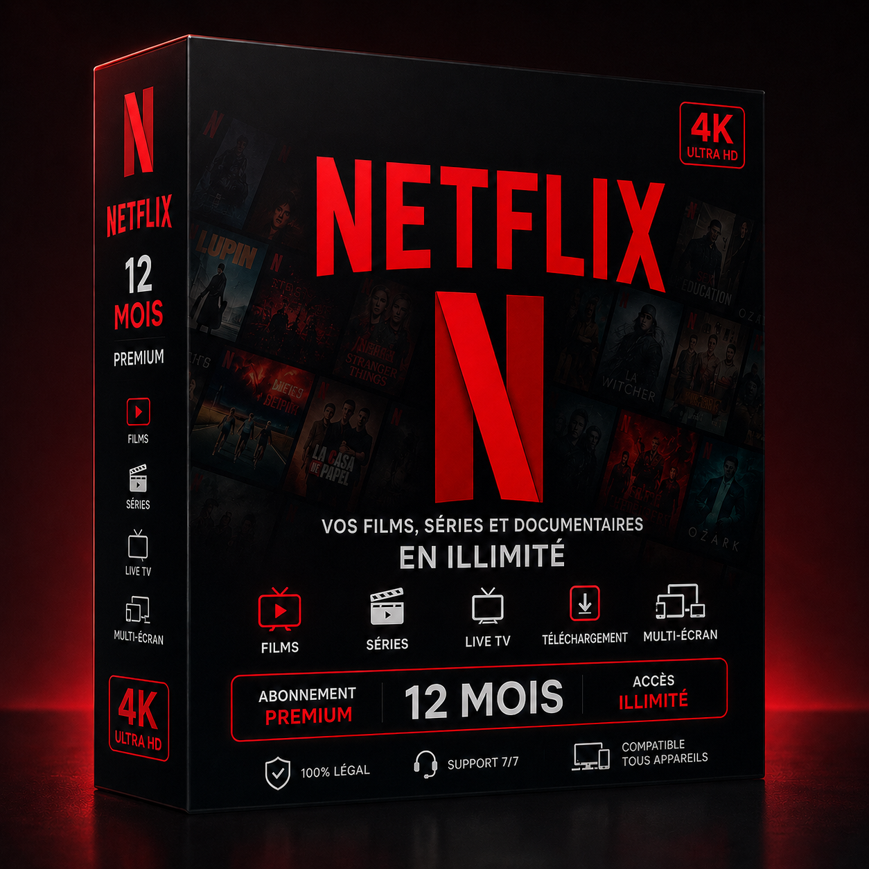 Abonnement NETFLIX 12 mois Hizem World