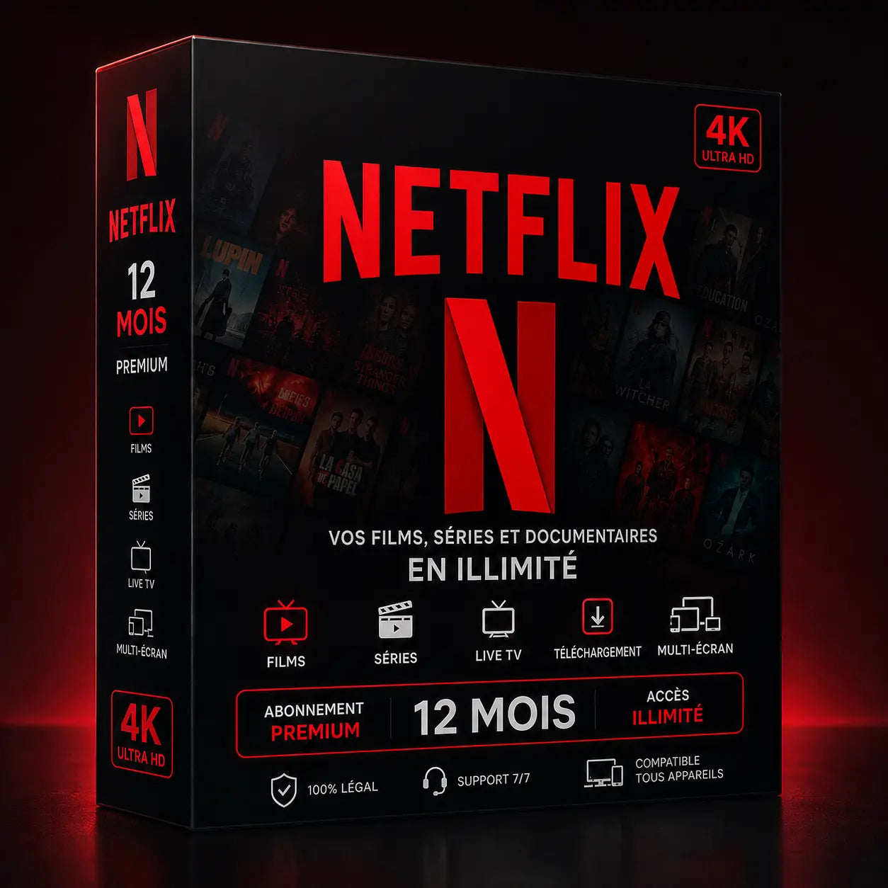 Abonnement NETFLIX 12 mois Hizem World