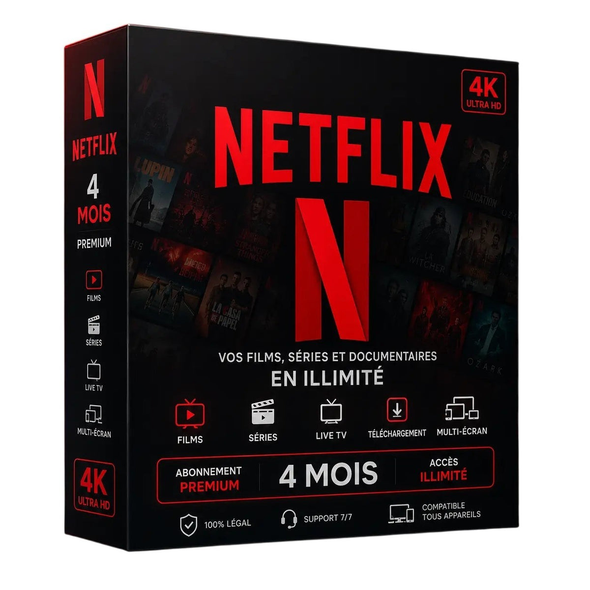Abonnement NETFLIX 4 mois Hizem World