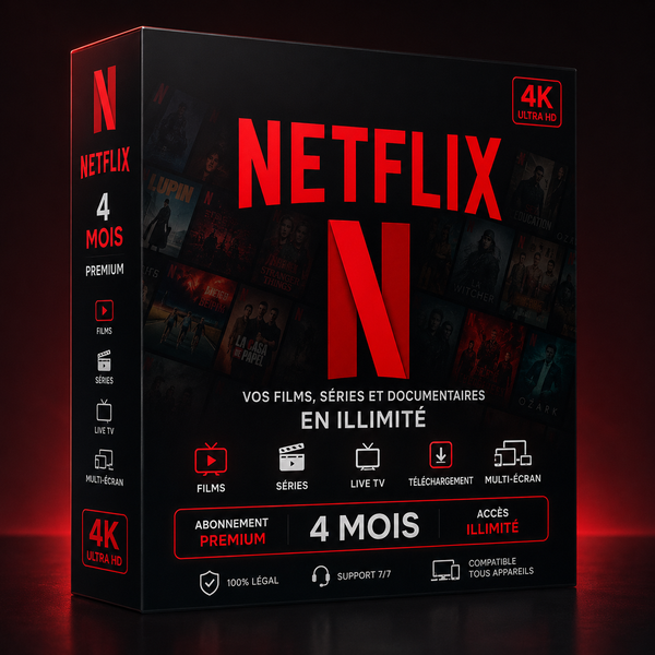 Abonnement NETFLIX 4 mois Hizem World