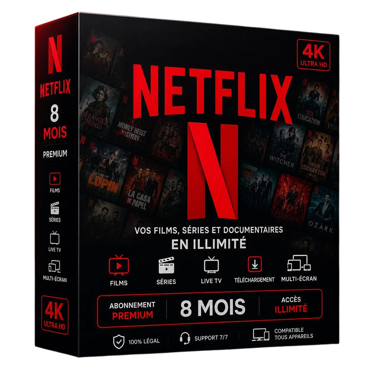 Abonnement NETFLIX 8 mois Hizem World