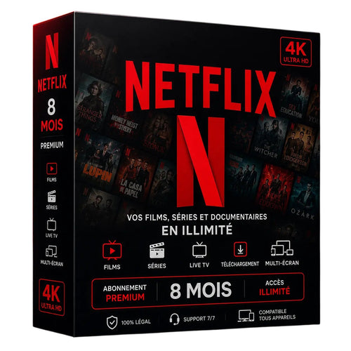 Abonnement NETFLIX 8 mois Hizem World