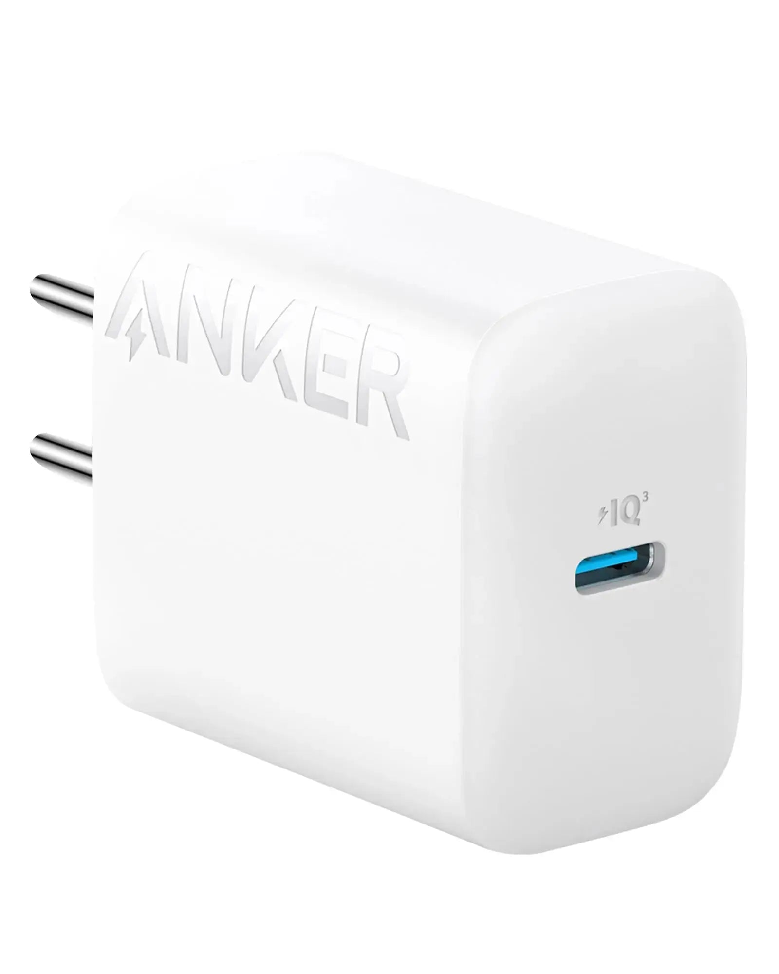 Chargeur Anker 20W USB-C PowerIQ 3 blanc pour iPhone, Samsung et iPad