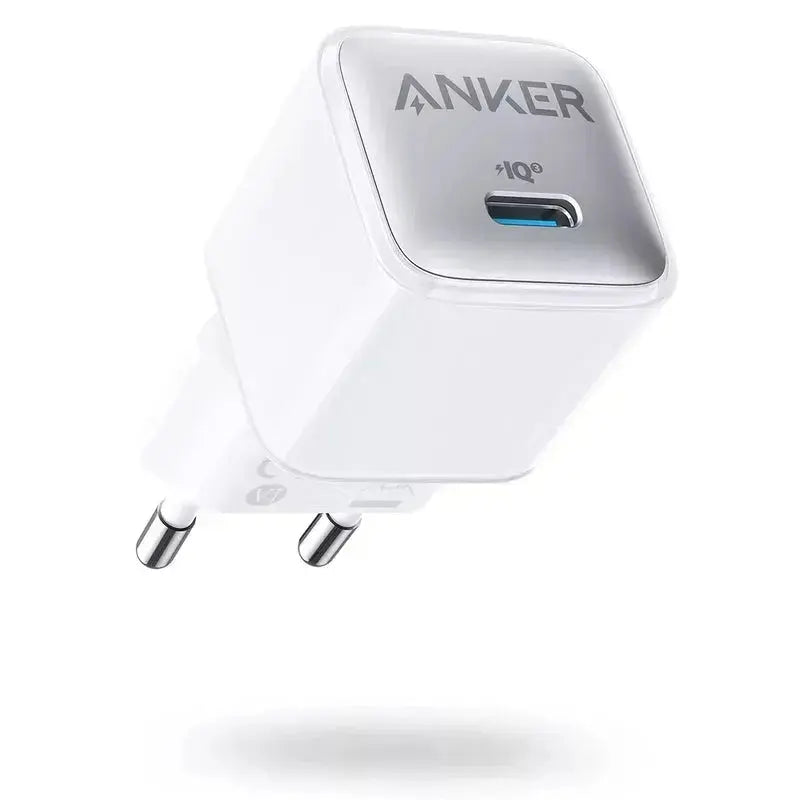 Chargeur Anker 511 Nano Pro 20W USB-C blanc avec charge rapide pour iPhone Samsung et iPad