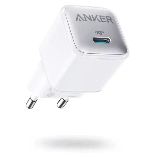 Chargeur Anker 511 Nano Pro 20W USB-C blanc avec charge rapide pour iPhone Samsung et iPad