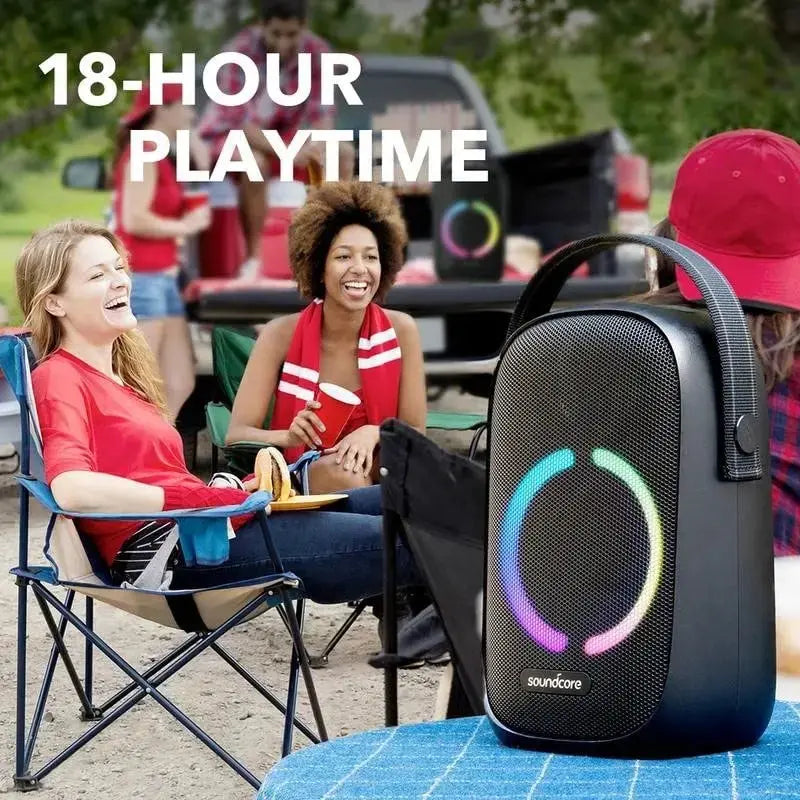 Enceinte Bluetooth Anker Rave Neo avec son puissant, basses renforcées et éclairage LED RGB