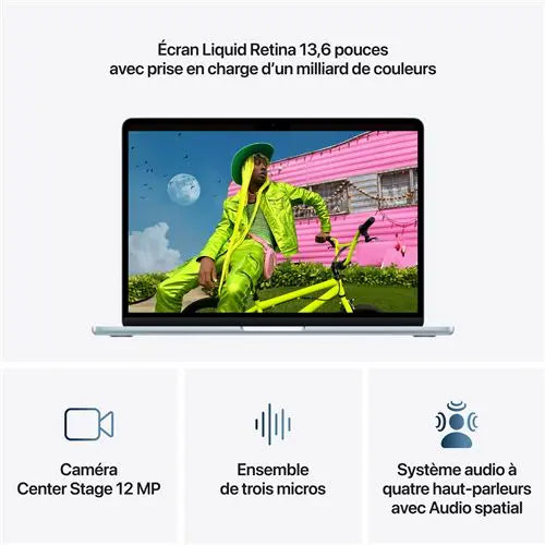 Apple MacBook Air 13" 512 Go SSD 16 Go RAM Puce M5  Bleu ciel Hizem World