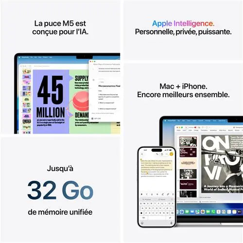 Apple MacBook Air 13" 512 Go SSD 16 Go RAM Puce M5  Bleu ciel Hizem World