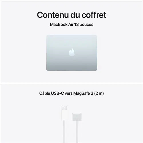 Apple MacBook Air 13" 512 Go SSD 16 Go RAM Puce M5  Bleu ciel Hizem World