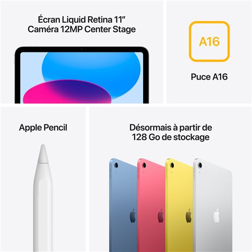 Apple iPad 11" A16 128 Go Rose Wifi 2025