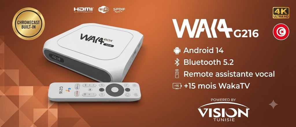 Box Android Waka a216 – 16 Go – 4K