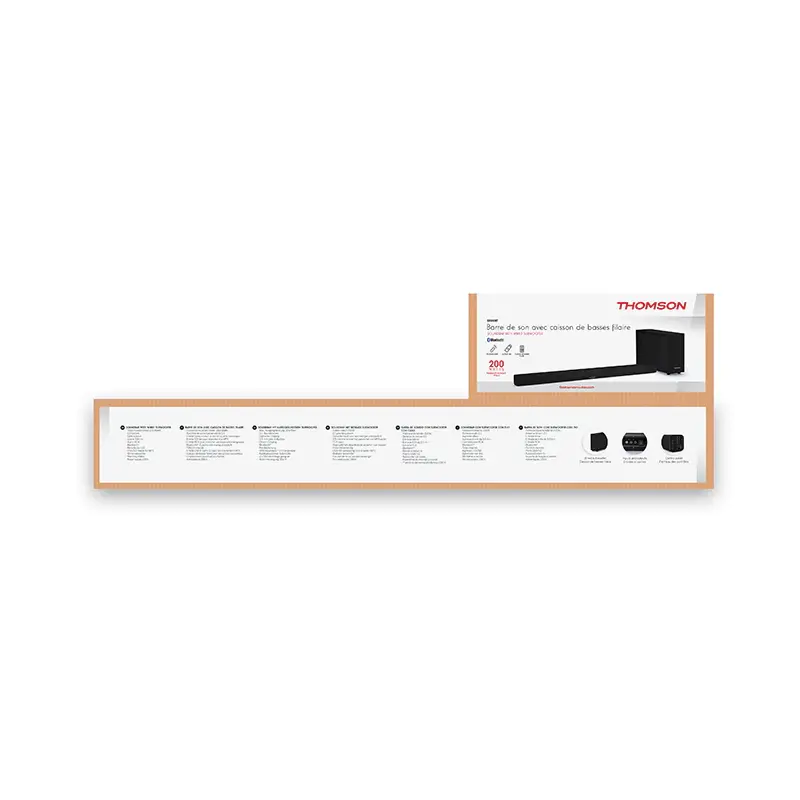 Barre de Son THOMSON SB250BT avec Caisson de Basses – Puissance 200W Hizem World