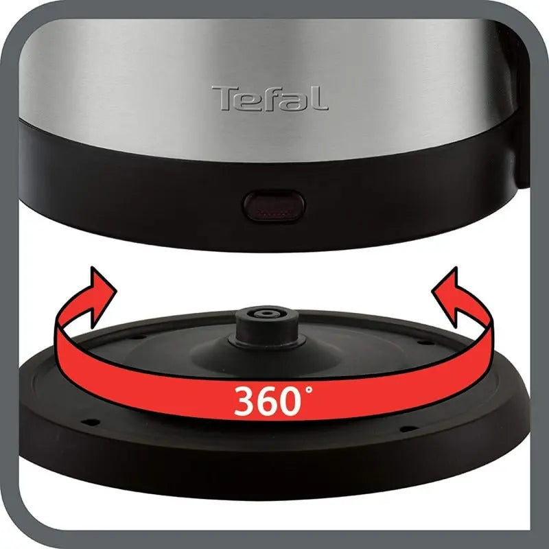 Bouilloire Électrique TEFAL KI431D10 1800W Sans Fil - Inox Hizem World
