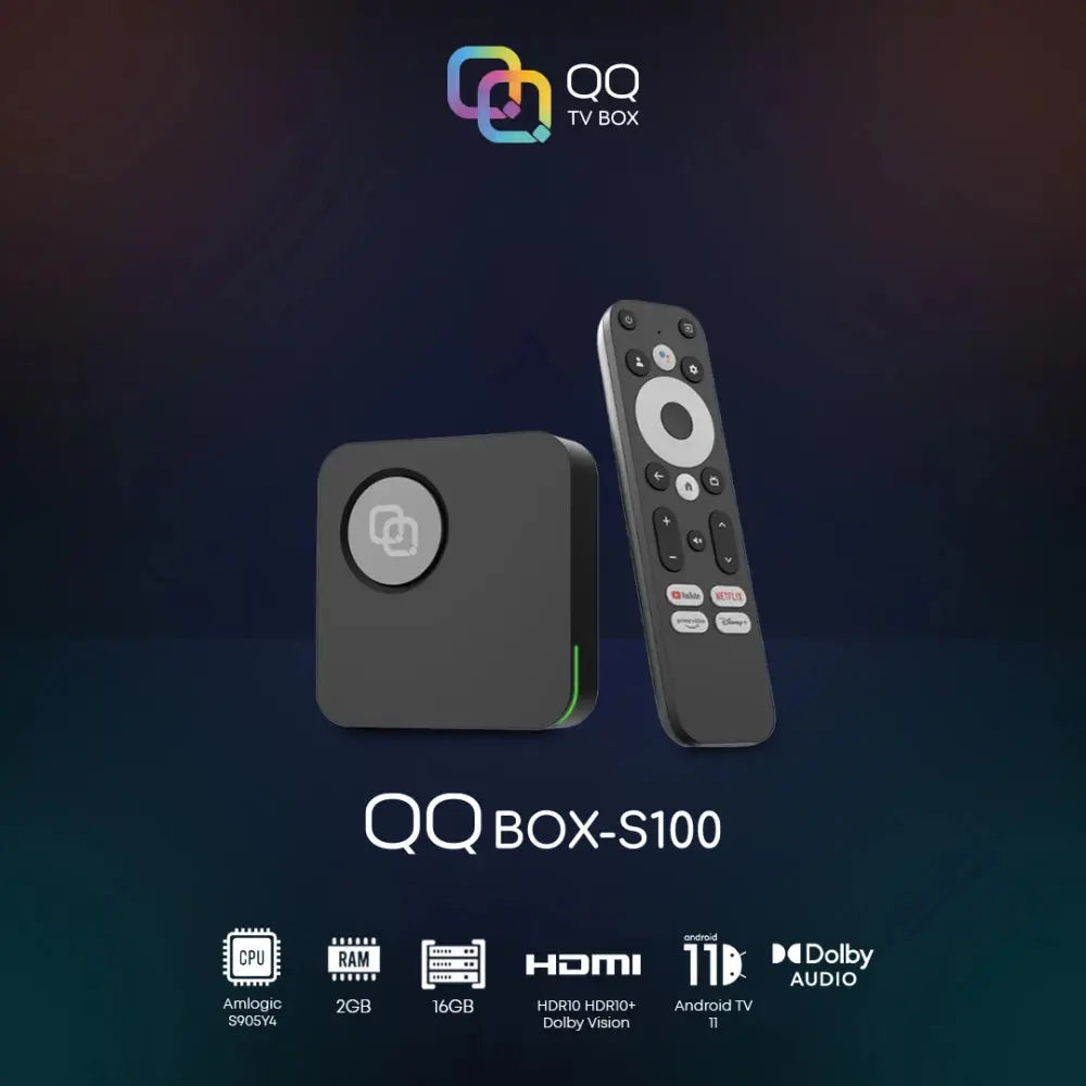 Box Android QQ BOX-S100 Google TV 2Go 16Go Hizem World