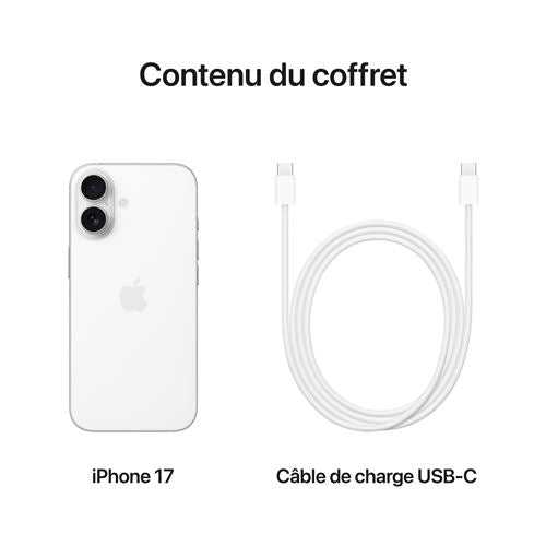 Apple iPhone 17 256 Go Blanc – 5G Double SIM