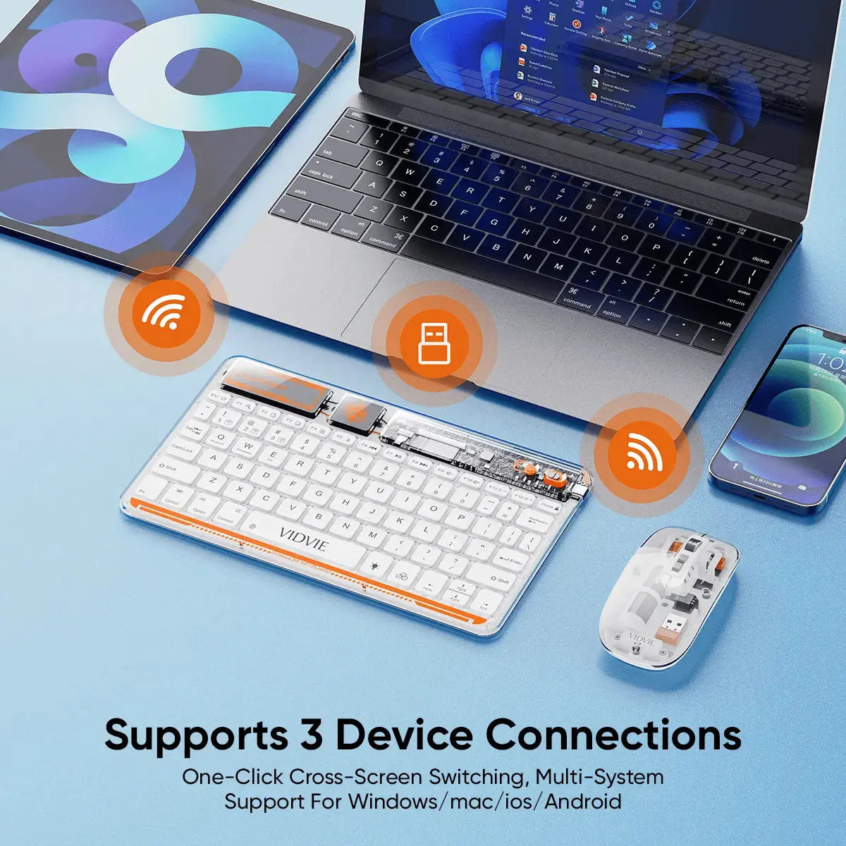 Clavier Bluetooth VIDVIE KB05 Sans Fil Hizem World