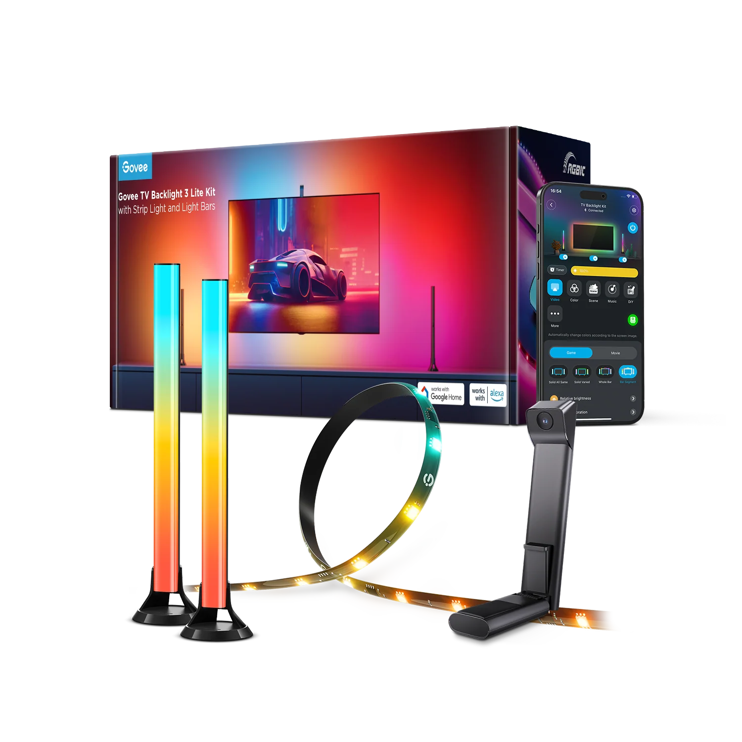 Kit de rétroéclairage TV Govee 3 Lite remis à neuf