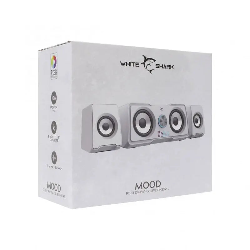 Haut-parleur Gamer 2.2 WHITE SHARK Mood RGB BLANC Hizem World