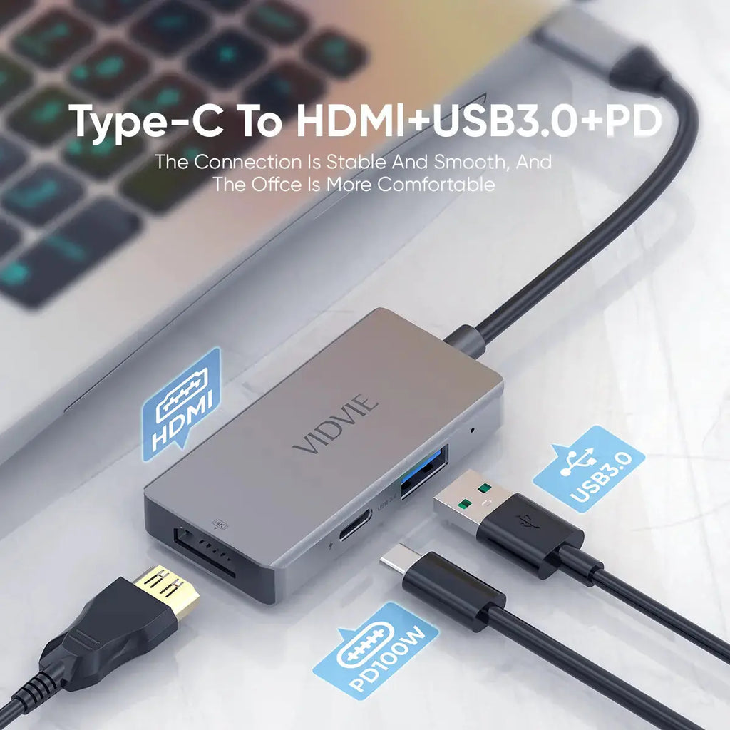 Hub 3 en 1 USB-C – Simplicité, performance & connectivité Hizem World