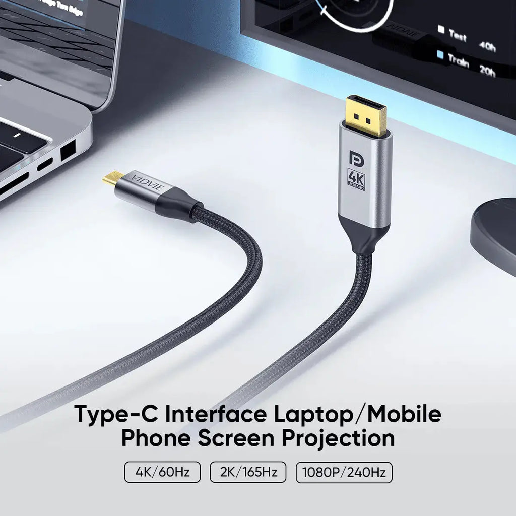Hub USB-C VIDVIE HD02 3 en 1 – HDMI 4K, USB 3.0, Charge Rapide | Prix Tunisie Hizem World