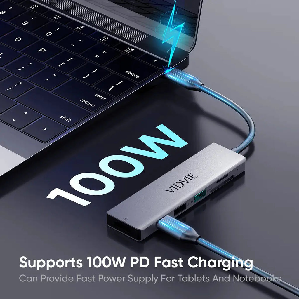 Hub USB-C VIDVIE HUB03 – Station Multiport Compacte HDMI 4K & USB | Prix Tunisie Hizem World