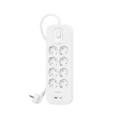 Multiprise Parafoudre Belkin SRB003VF2M – 8 prises + USB-C / USB-A (2m) Hizem World