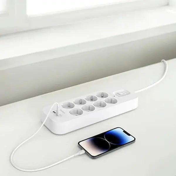 Multiprise Parafoudre Belkin SRB004VF2M – 8 prises + USB-C / USB-A (2m) Hizem World