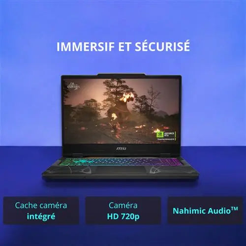 PC portable Gaming MSI Cyborg 15 B13WFKG-649FR 15,6"" Full HD 144 Hz Intel® Core™ i7 16 Go RAM 512 Go SSD Nvidia GeForce RTX 5060 Gris Hizem World