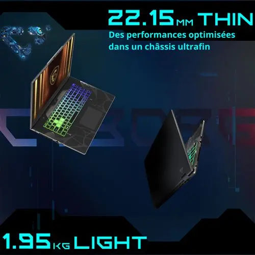 PC portable Gaming MSI Cyborg 15 B13WFKG-649FR 15,6"" Full HD 144 Hz Intel® Core™ i7 16 Go RAM 512 Go SSD Nvidia GeForce RTX 5060 Gris Hizem World