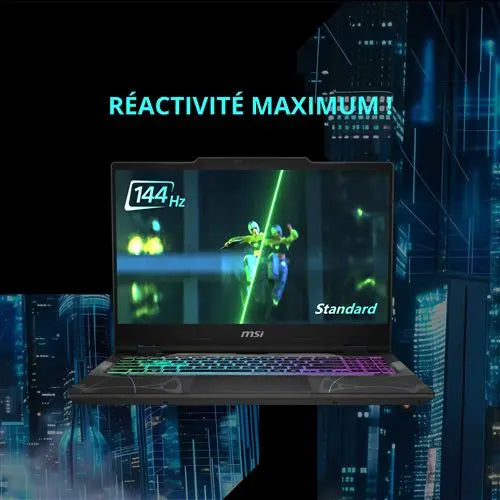 PC portable Gaming MSI Cyborg 15 B13WFKG-649FR 15,6"" Full HD 144 Hz Intel® Core™ i7 16 Go RAM 512 Go SSD Nvidia GeForce RTX 5060 Gris Hizem World