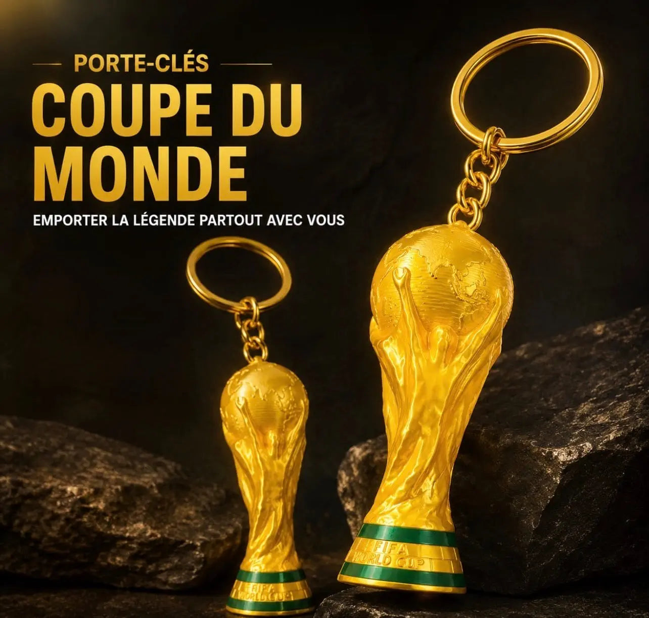 Porte-Clés Trophée Coupe du Monde – Mini Réplique Collector