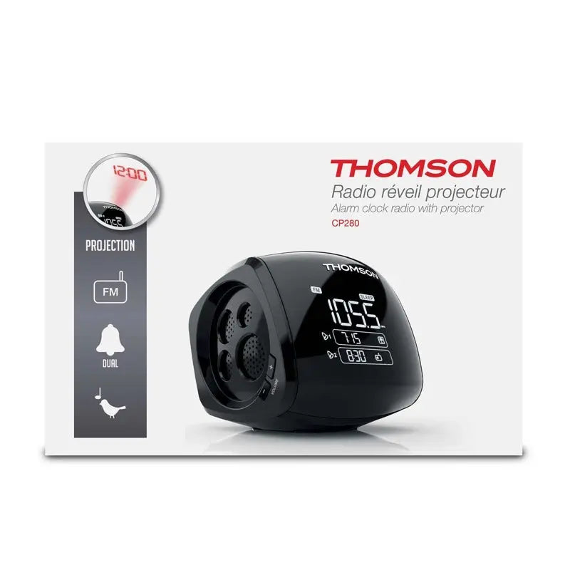 RADIO-RÉVEIL AVEC PROJECTION THOMSON CP280 - NOIR Hizem World