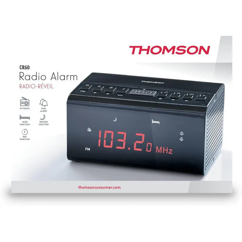 RADIO-RÉVEIL THOMSON CR50 – NOIR Hizem World