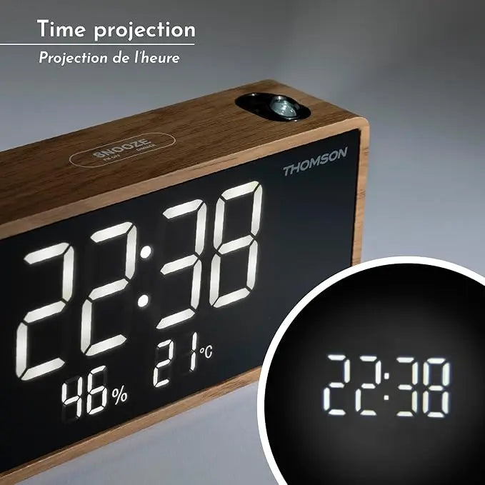 Radio-Réveil avec Projection THOMSON CP202T Hizem World