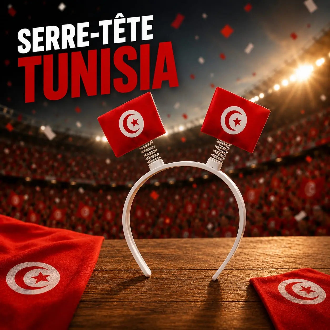 Serre-Tête Tunisie Supporter – Accessoire Fan Coupe du Monde