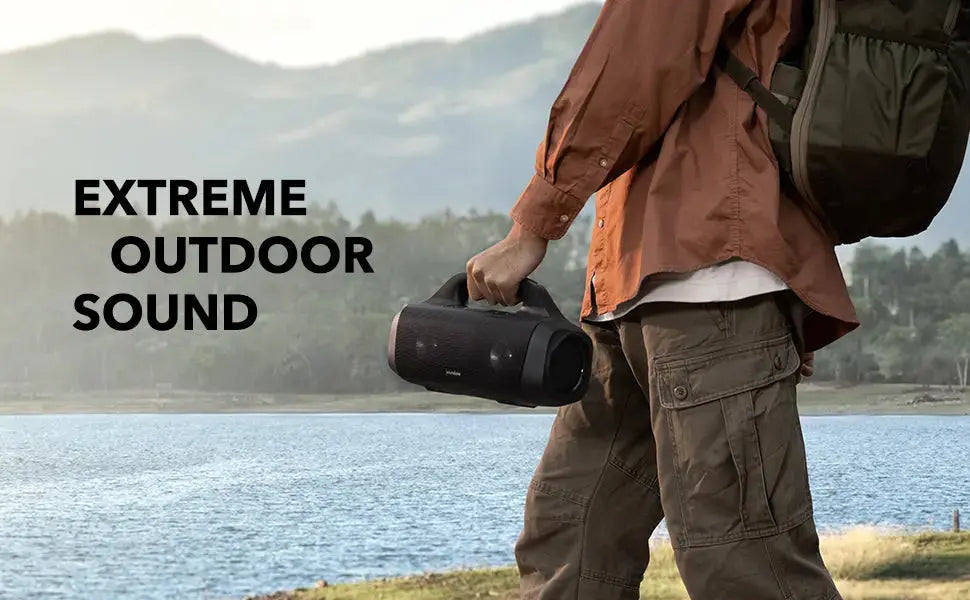 Enceinte Bluetooth Soundcore Motion Boom avec basses puissantes, autonomie longue durée et étanchéité IPX7