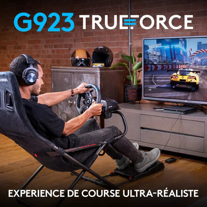 Volant de Course Logitech G923 avec Pédales pour PC / PS4 / PS5 – TRUEFORCE Force Hizem World