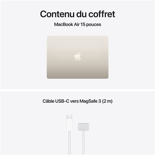 Apple MacBook Air 15 pouces M5 Lumière stellaire – vue 5 – Hizem World Tunisie